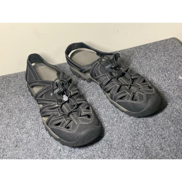 Northside mens sports/athletic sandal, black with gray and white trim, size 11 - Picture 2 of 8